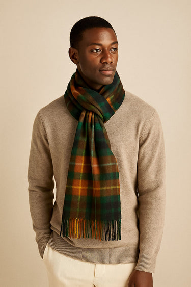 Joshua Ellis - Modern Tartan & Plaid Cashmere Scarf Bedale